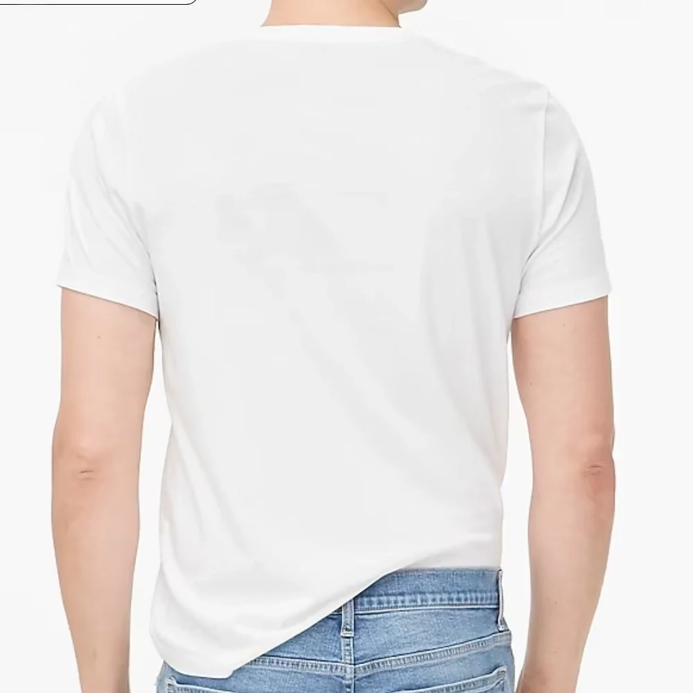J crew Cotton washed jersey tee white